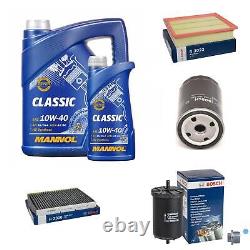 Bosch Kit De Inspection Set 6L mannol Classic 10W-40 pour VW Golf III 2.0 Gti