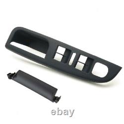 Kit Door Grab Handle Cover & Window Switch Panel Fit For VW Jetta Golf 5 GTI MK5