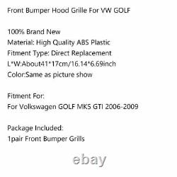 Pair Front Bumper Fog Lamp Light Grille de calandre Pour VW GOLF MK5 GTI 06-09