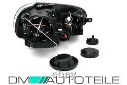 Phares Kit Verre Transparent Noir Optiques Xenon Compatible pour VW Golf 5 Gti