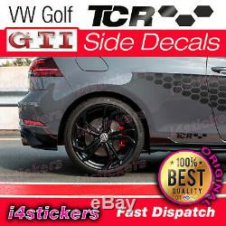 VW Golf Tcr Nid Côté Stickers Carbone Fibre Kit Graphique 5 Porte Mk7 MK7.5 Gti